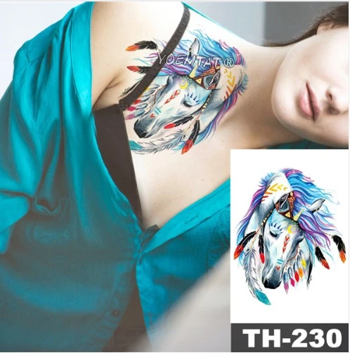 Waterproof temporary tattoo sticker sketch lily flower pattern tattoo