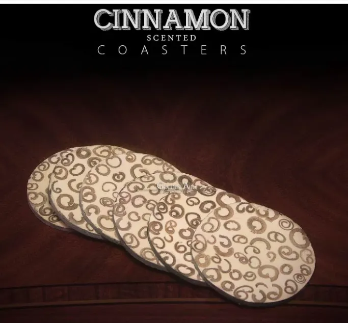 CINNAMON SCENTED COASTERS