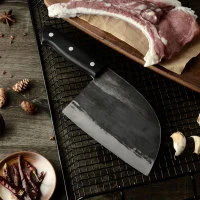 A Kitchen Knife Broad Butcher knife Ebony handle kitchen knife fish fillet knife