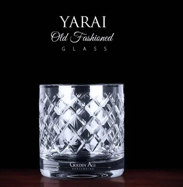 CRYSTAL OLD FASHIONED YARAI GLASS-380ml