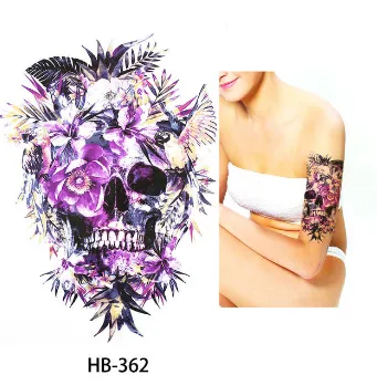 New Arrival 1 Sheet Temporary Tattoo Sticker KM-056 Flower Arm Body Art Waterproof Tattoo Beauty Fox Women Coquette Decal Design