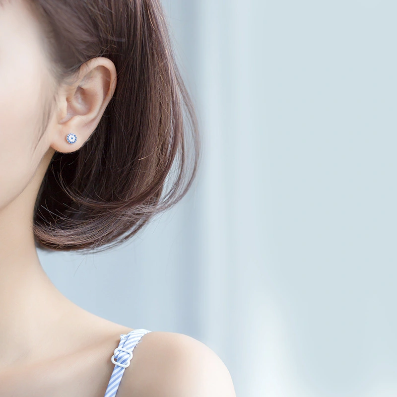 S925 Silver Needle Stud Earrings Women's Cute Fashion