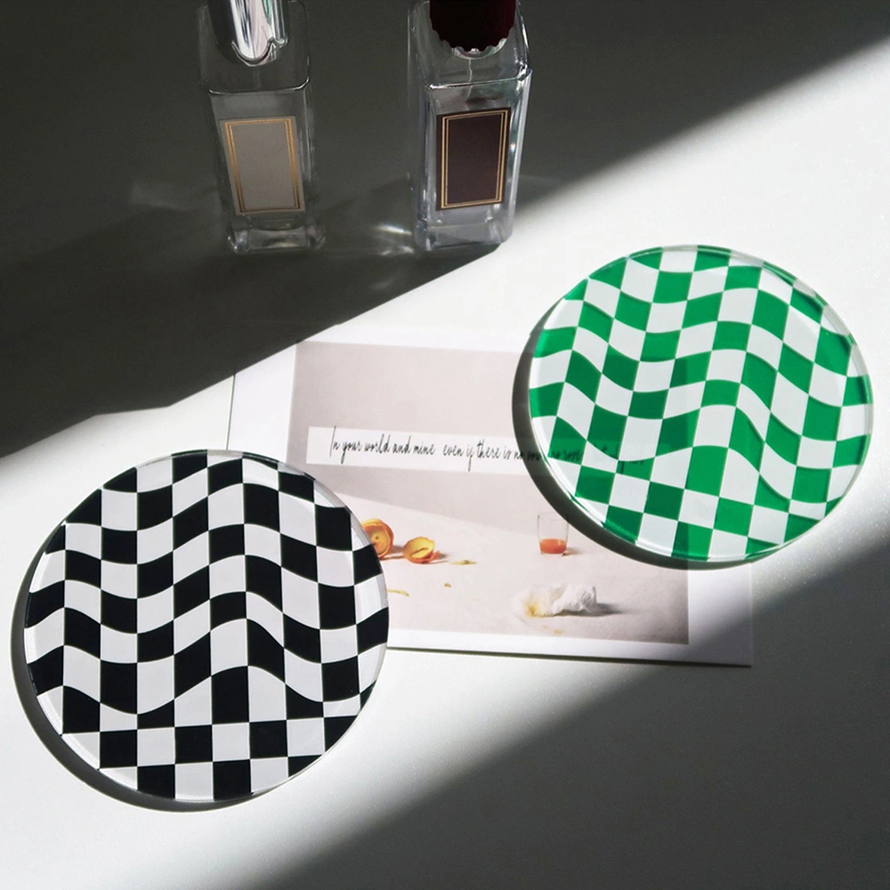 Nordic Ins Coffee Shop Simple Checkerboard Check Acrylic Coaster