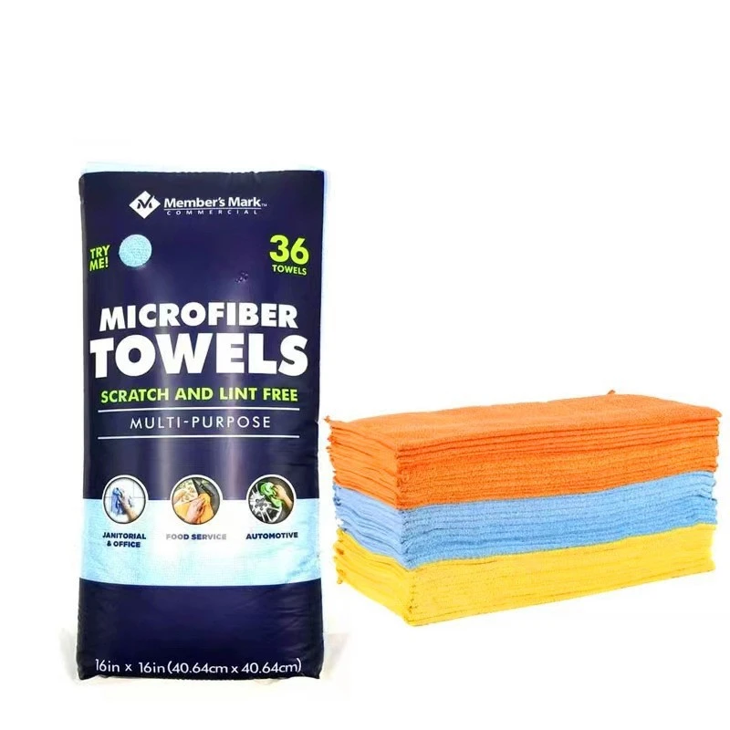 Warp Knitted Polyester Brocade Car Cleaning Cloth 4040 High And Low Wool