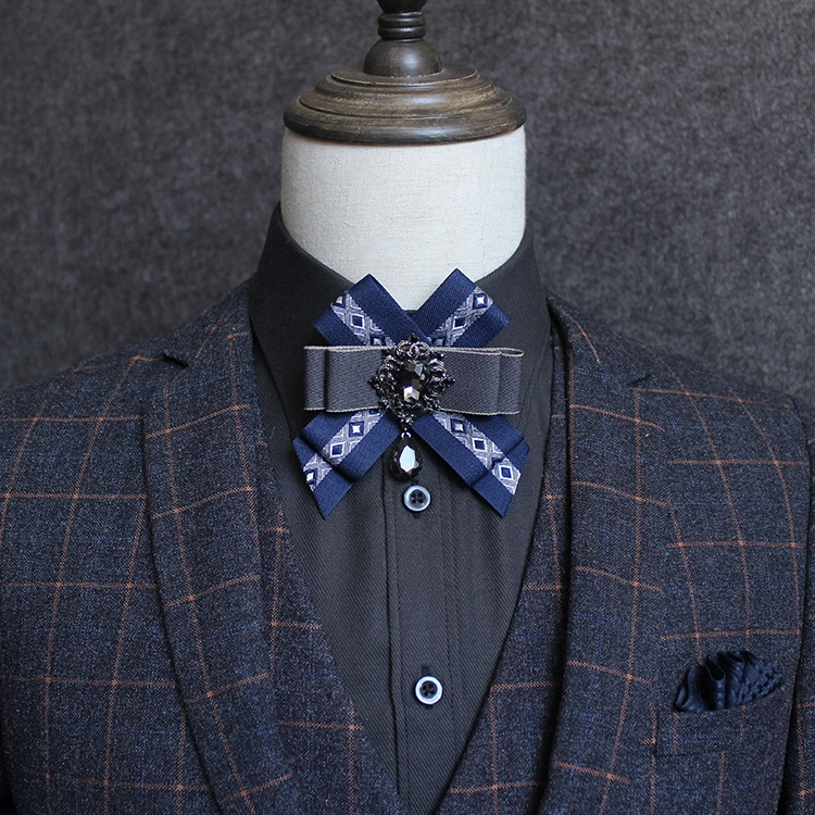 Men's Fashion All-match Suit Shirt Formal Wear Bow Tie