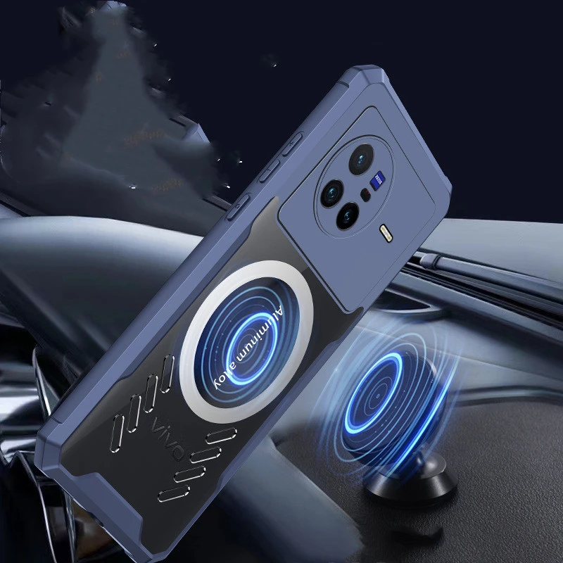 Phone Case Graphene Heat Dissipation Car Magnetic Suction Shell