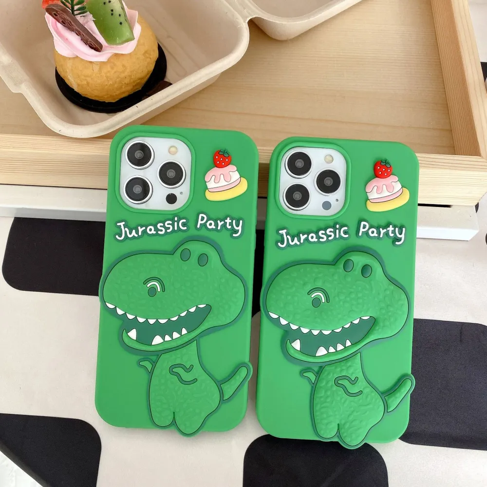 New Cake Dinosaur Silicone Phone Case Drop-resistant