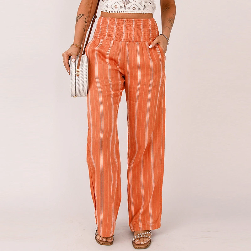 Striped Printed Women's Trousers Summer