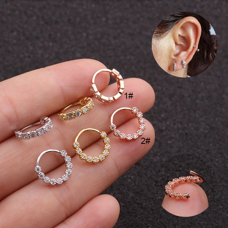 Geometric Zircon Trendy Piercing Nose Studs