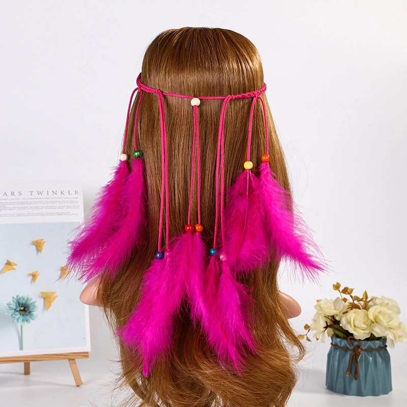 Bohemian Feather Hair Band Seaside Photo Decoration