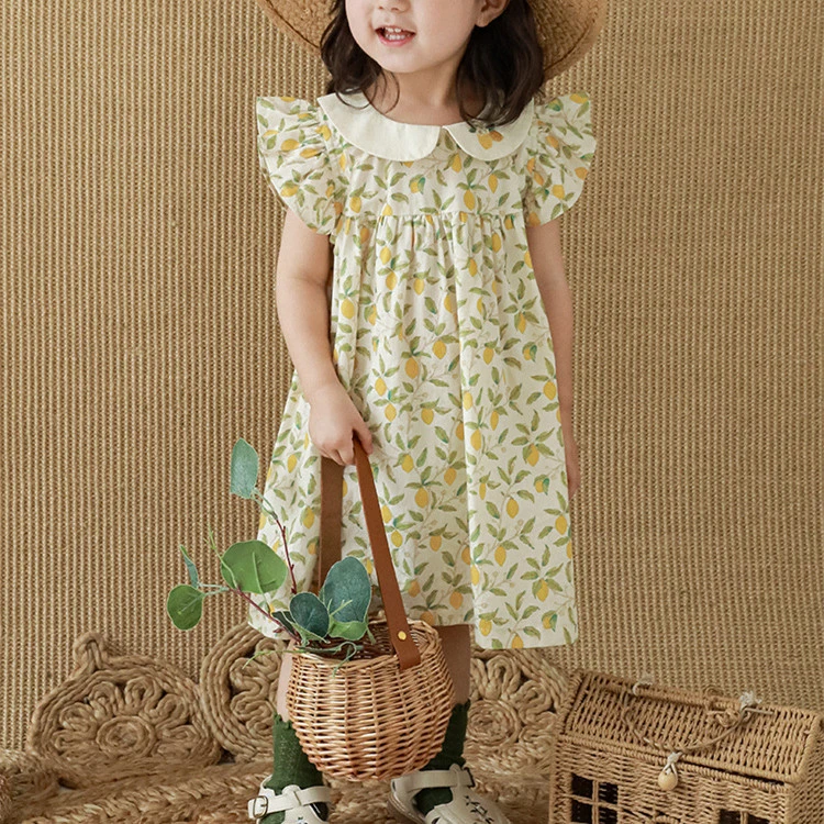 Girl's Fruit Full Printed Dress Cute