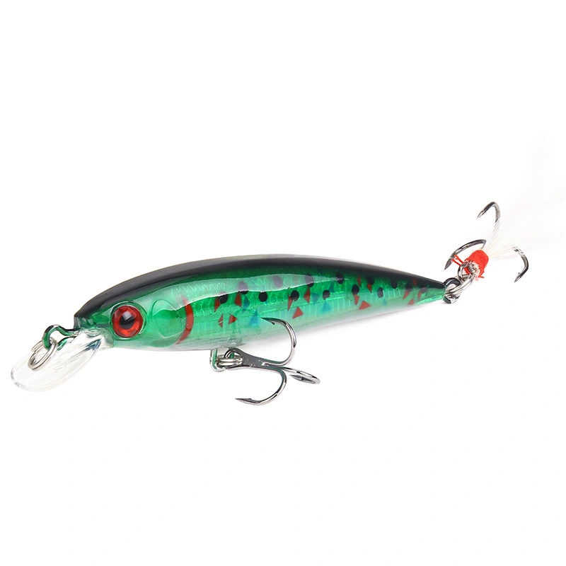 Lure Mino Bait With Feather Treble Hook