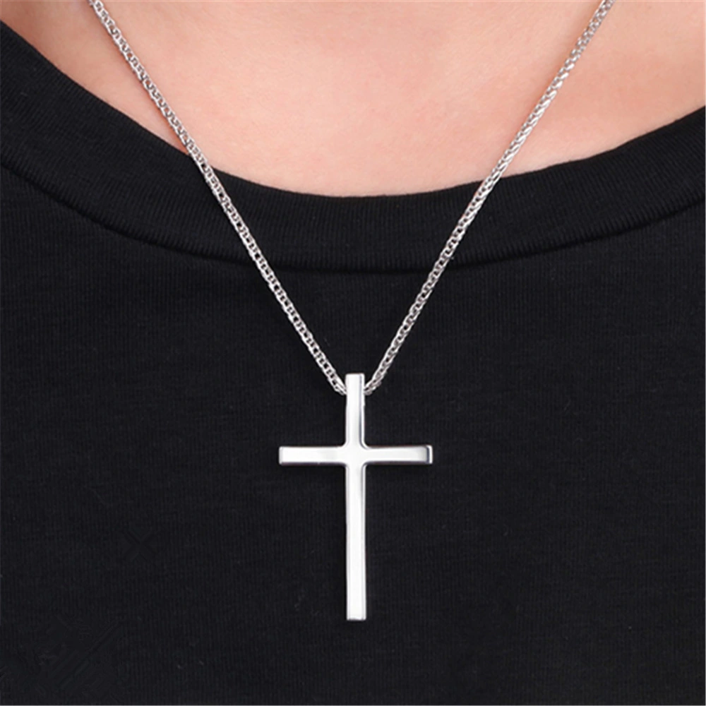 Simple Fashion Creative Cross Couple Pendant Necklace