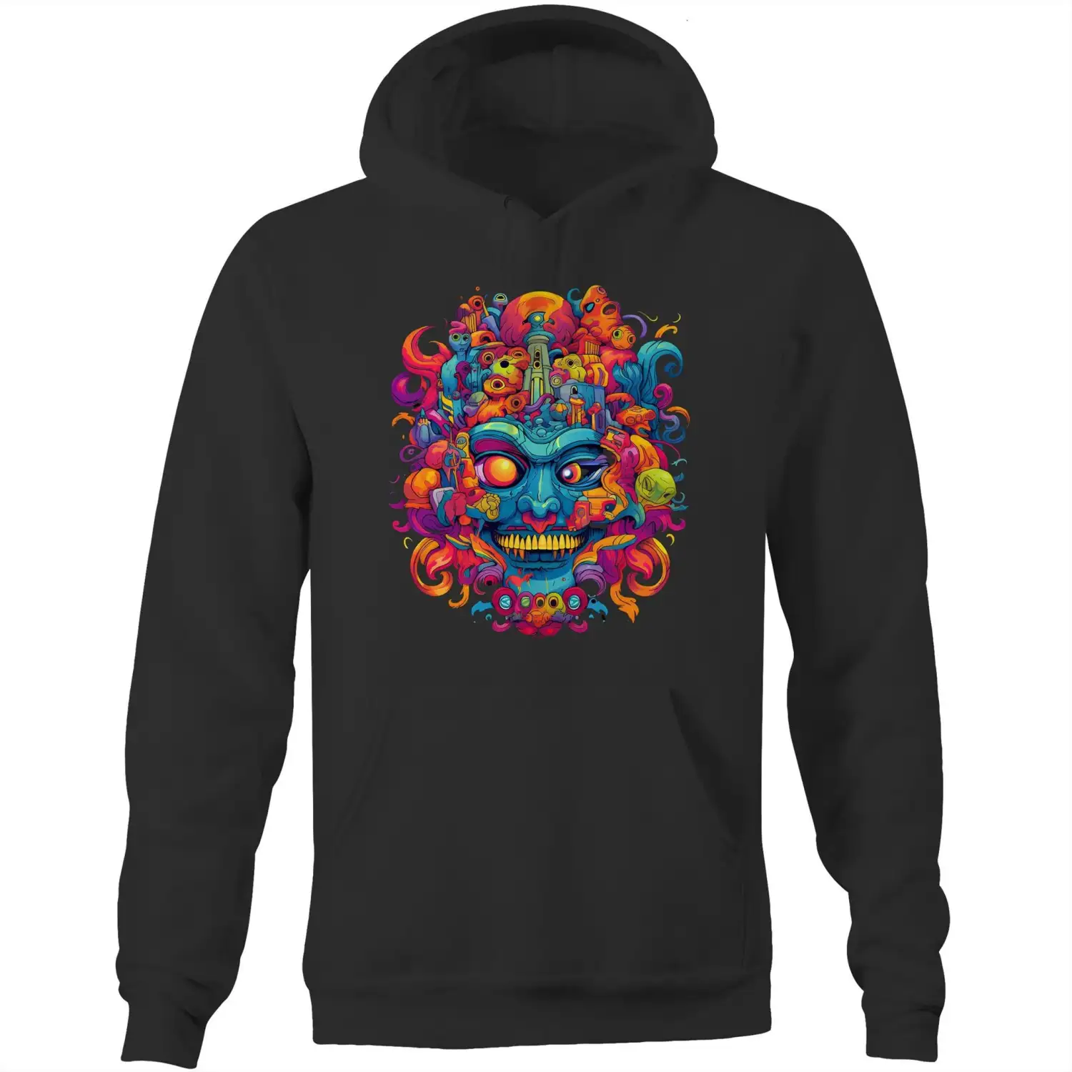 Printed Black Vintage Men's Sweater