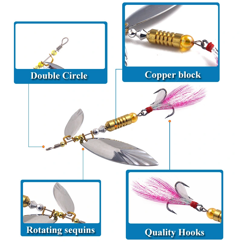 Metal Willow Leaf Sequins Sea Fishing Freshwater Bait Fishing Gear
