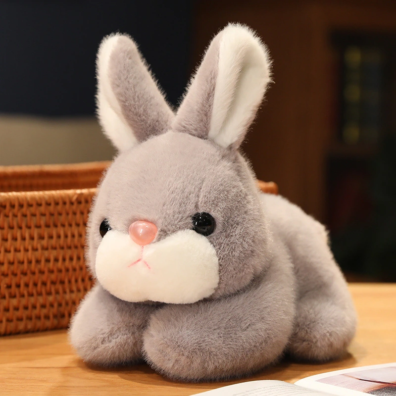 Simulation Cute Plush Rabbit Doll Decorative Ornaments