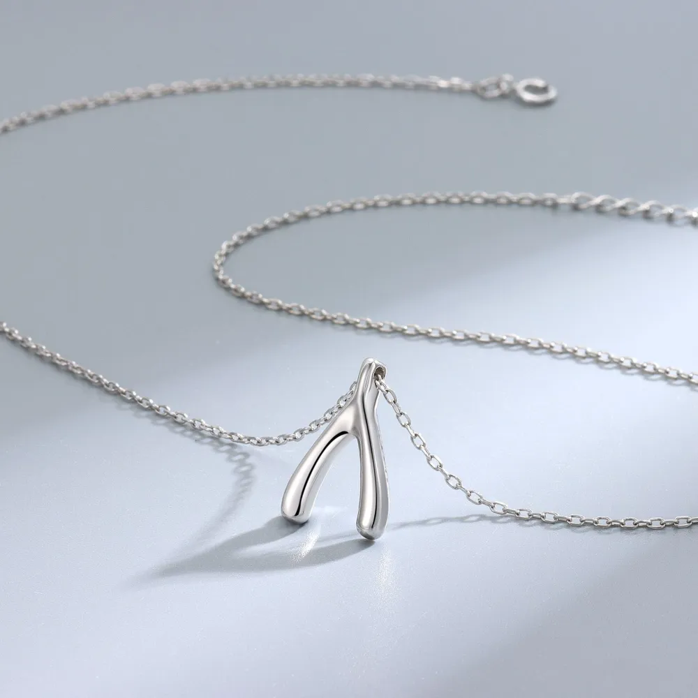 S925 Sterling Silver Geometric Herringbone Drop Necklace