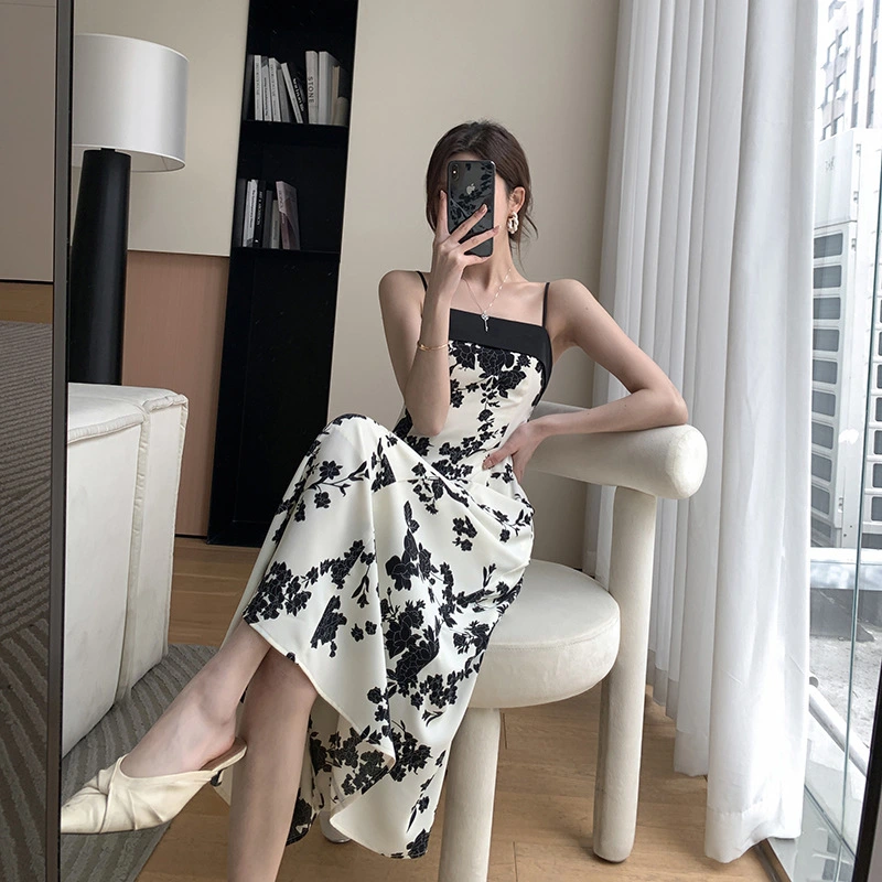 Spaghetti Strap Floral Print Maxi Dress