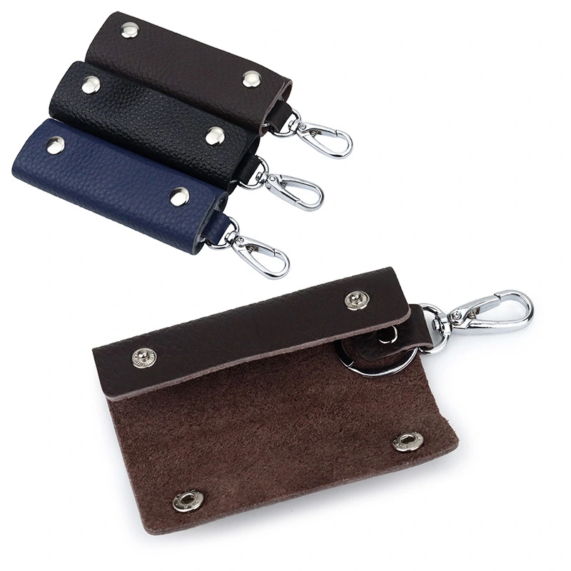 Multi-functional Men's Retro First Layer Cowhide Key Case