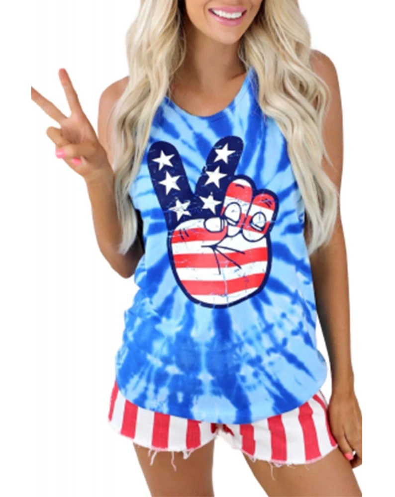Summer New European And American Outdoor Wear Independence Day Vest For Women