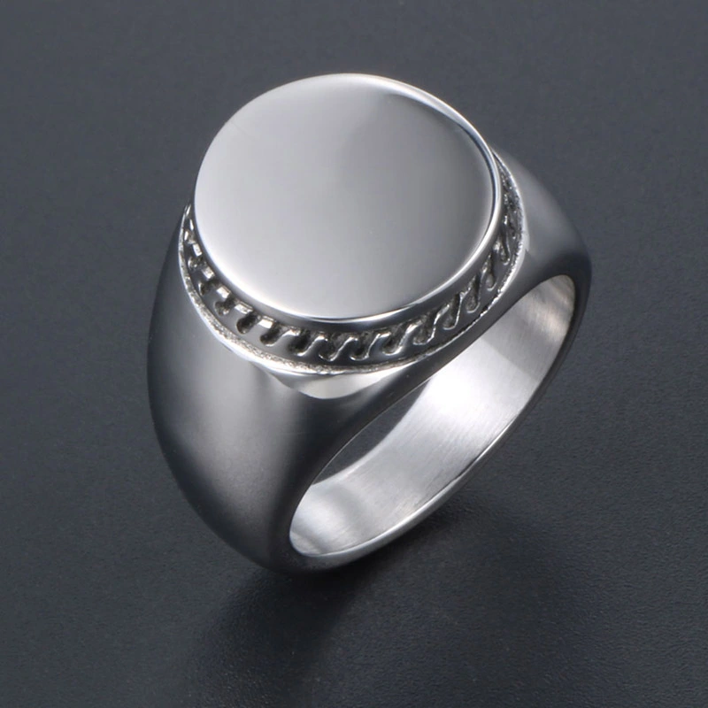 Japanese And Korean Fashion Modern Titanium Steel Jewelry Simple Wide Ring