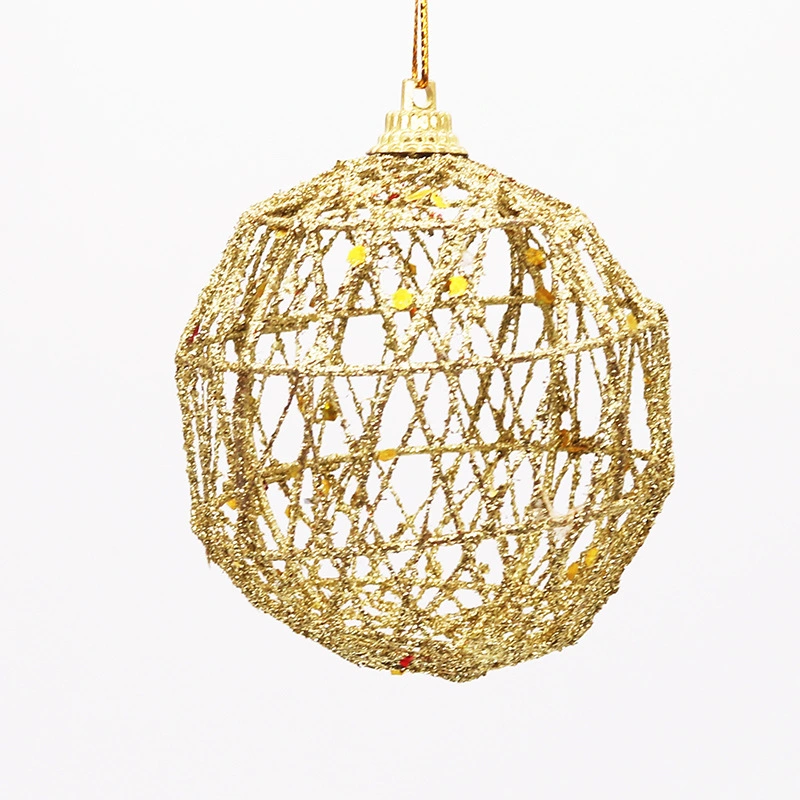 Simple Christmas Decorating Ball Wrought Iron Round