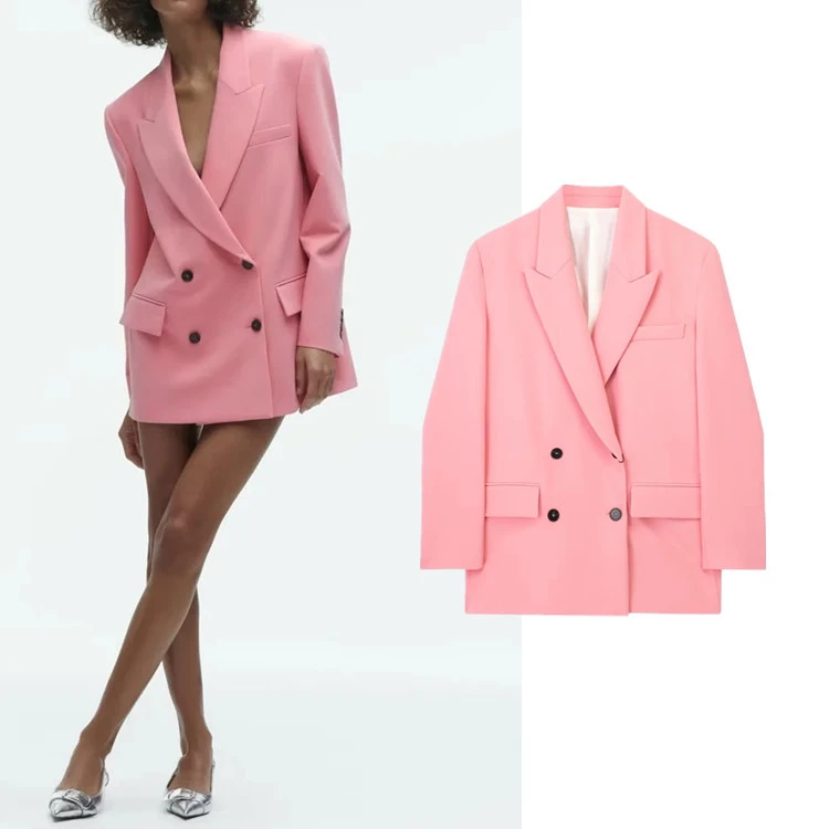 Women's Loose Double-breasted Suit Jacket