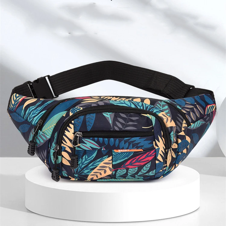 Leaves Fancy Shoulder Large Capacity Running Sports Bag Waist Bag