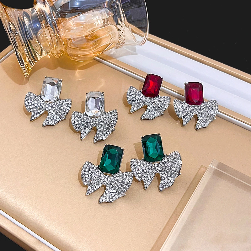 Bow Exaggerated European And American Entry Lux Earrings