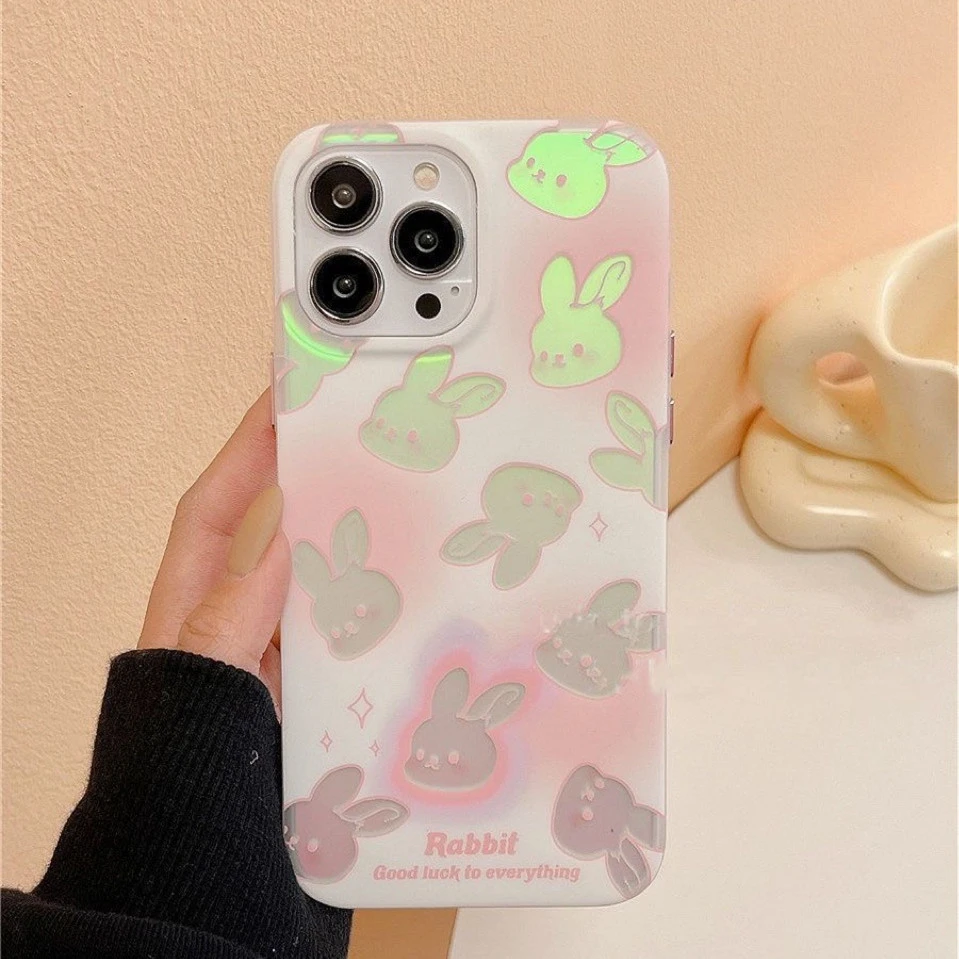 Full Screen Fluorescent Bunny 13promax Phone Case