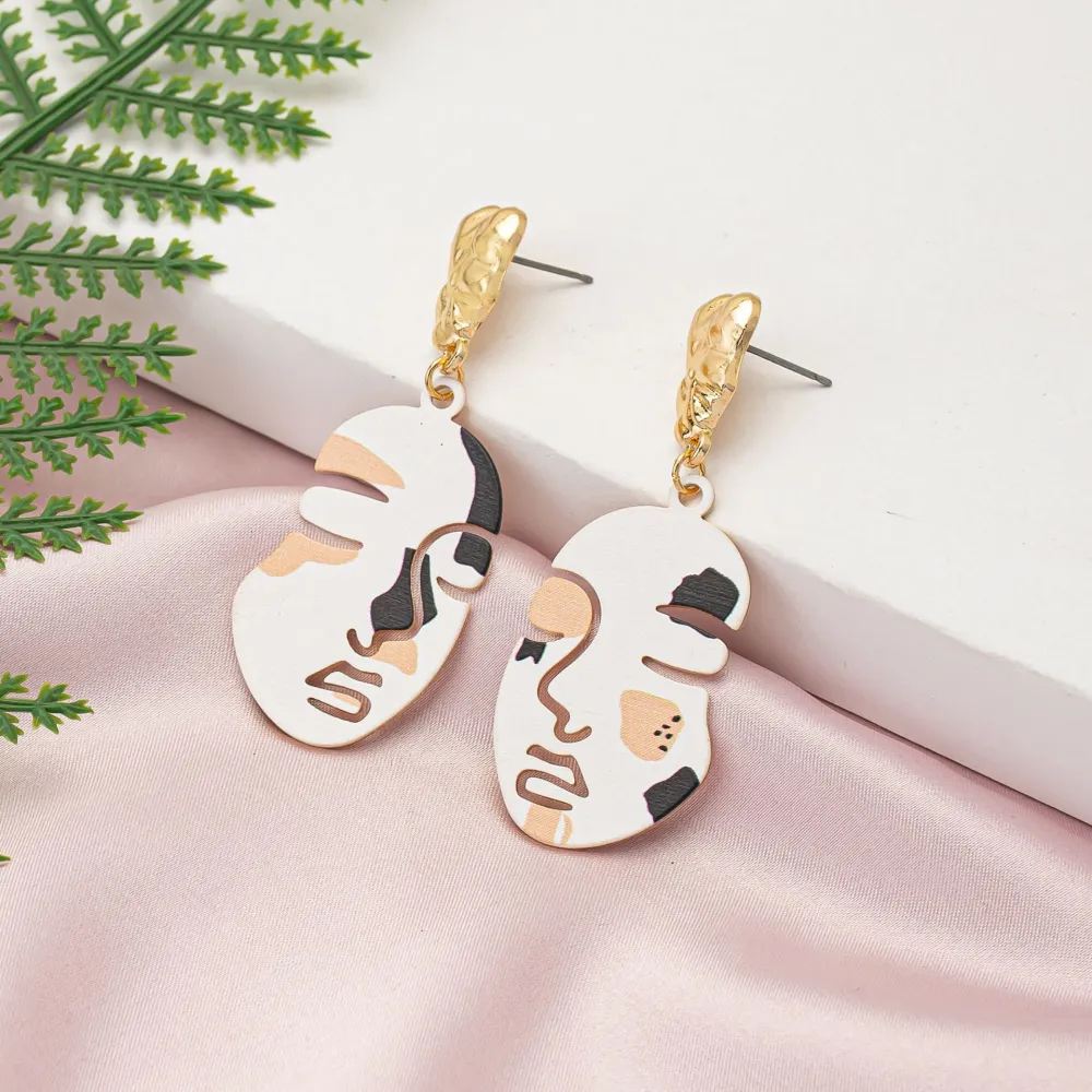 Interesting Design Printed Face Mask Earrings