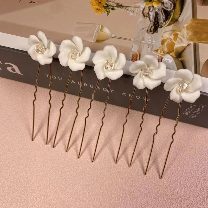 New Fashion Lady's Flower Pearl Fork