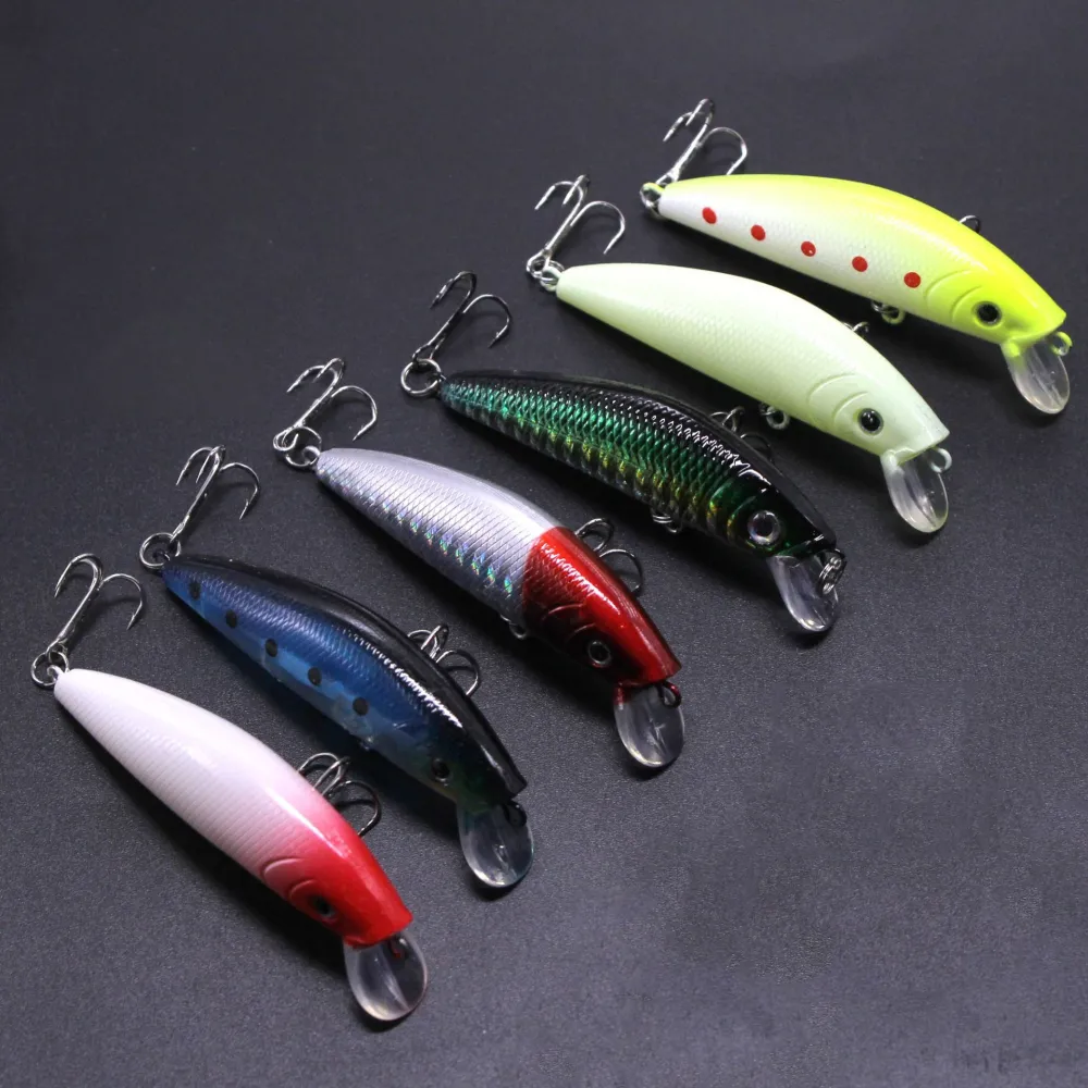 Floating Round Head Mino Bait 7 Cm8g Bionic Lure Hard Bait Luminous Culter Alburnus Bait Night Fishing Gear