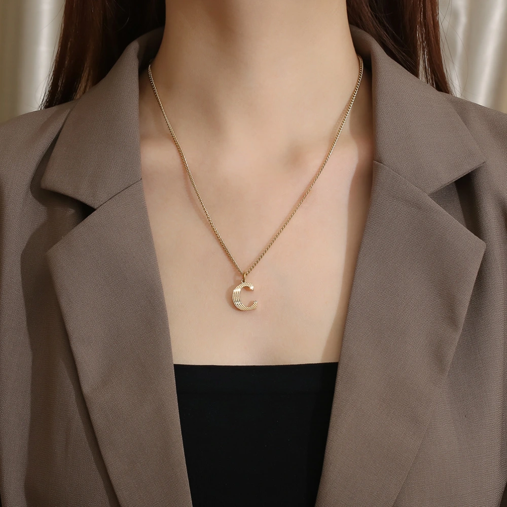 Creative Simple Gold-plated Letter Necklace Pendant