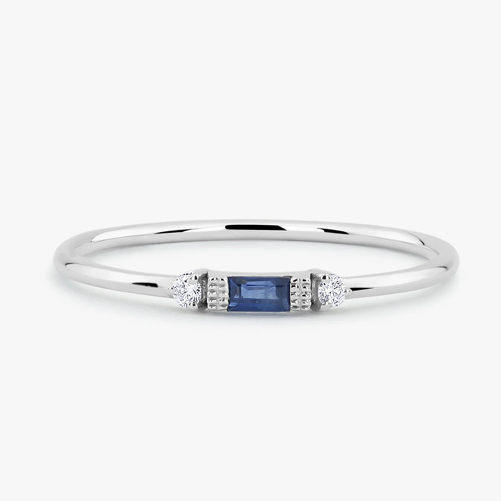 Simple And Popular Geometric Zircon Ring