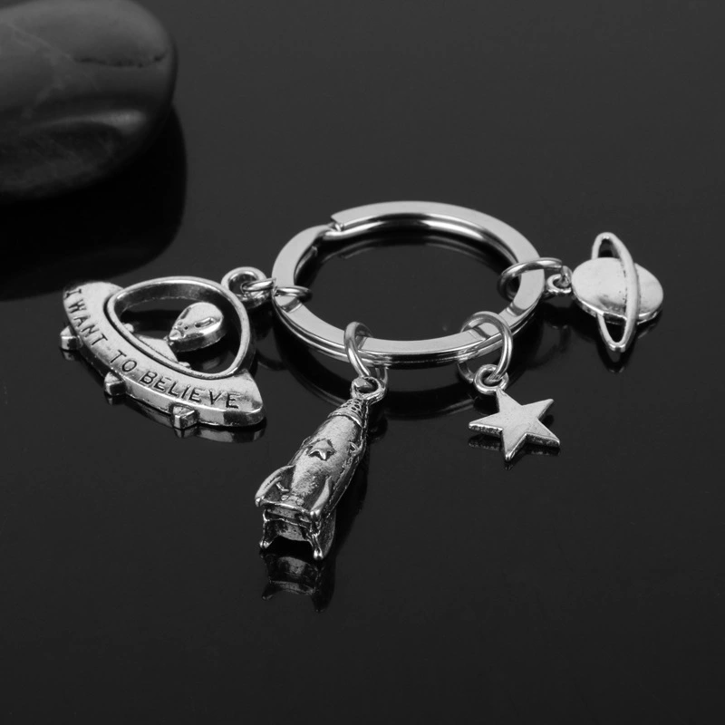 European And American Film And Television The X-Files X File Spaceship Alien UFO Keychain In Stock Wholesale