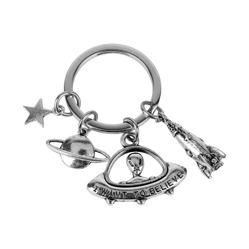European And American Film And Television The X-Files X File Spaceship Alien UFO Keychain In Stock Wholesale