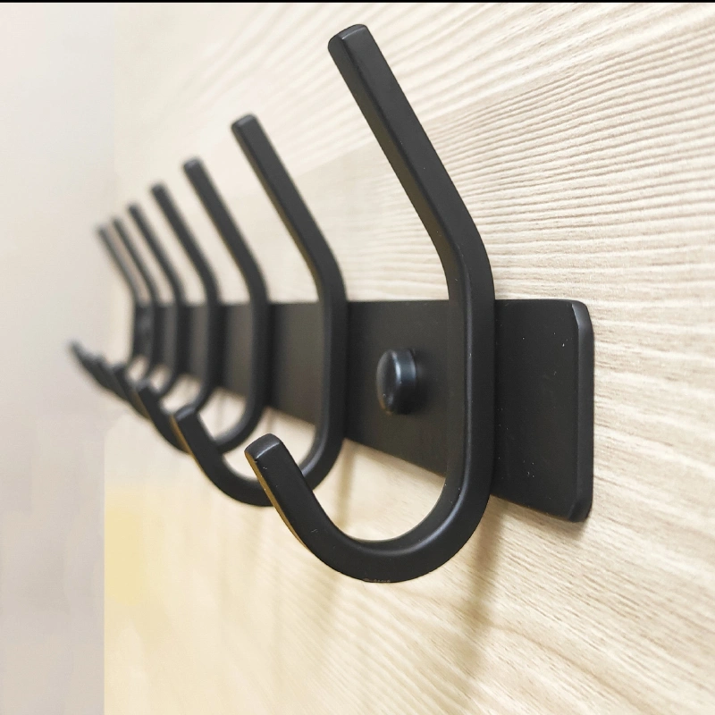 Thick 304 Stainless Steel Black Matte Hat-and-coat Hook