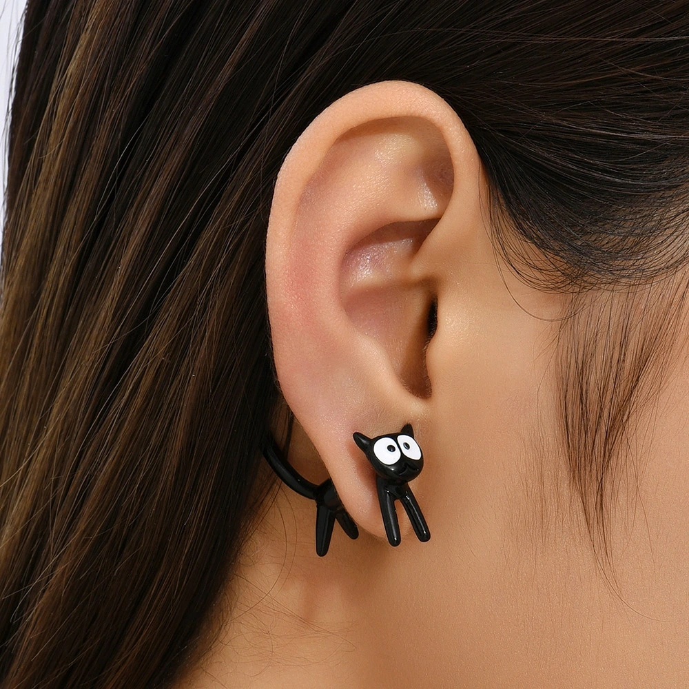 Cute Kitten Simple Earrings