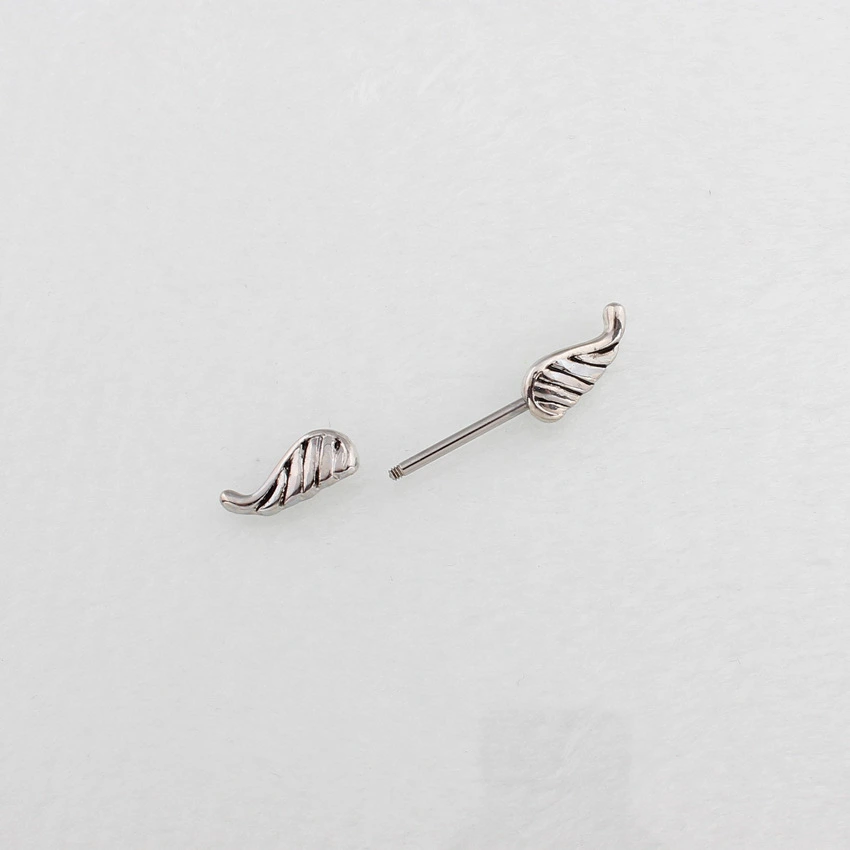 Nipple Ring Wings Hypoallergenic 316L Stainless Steel Rod Human Body Puncture