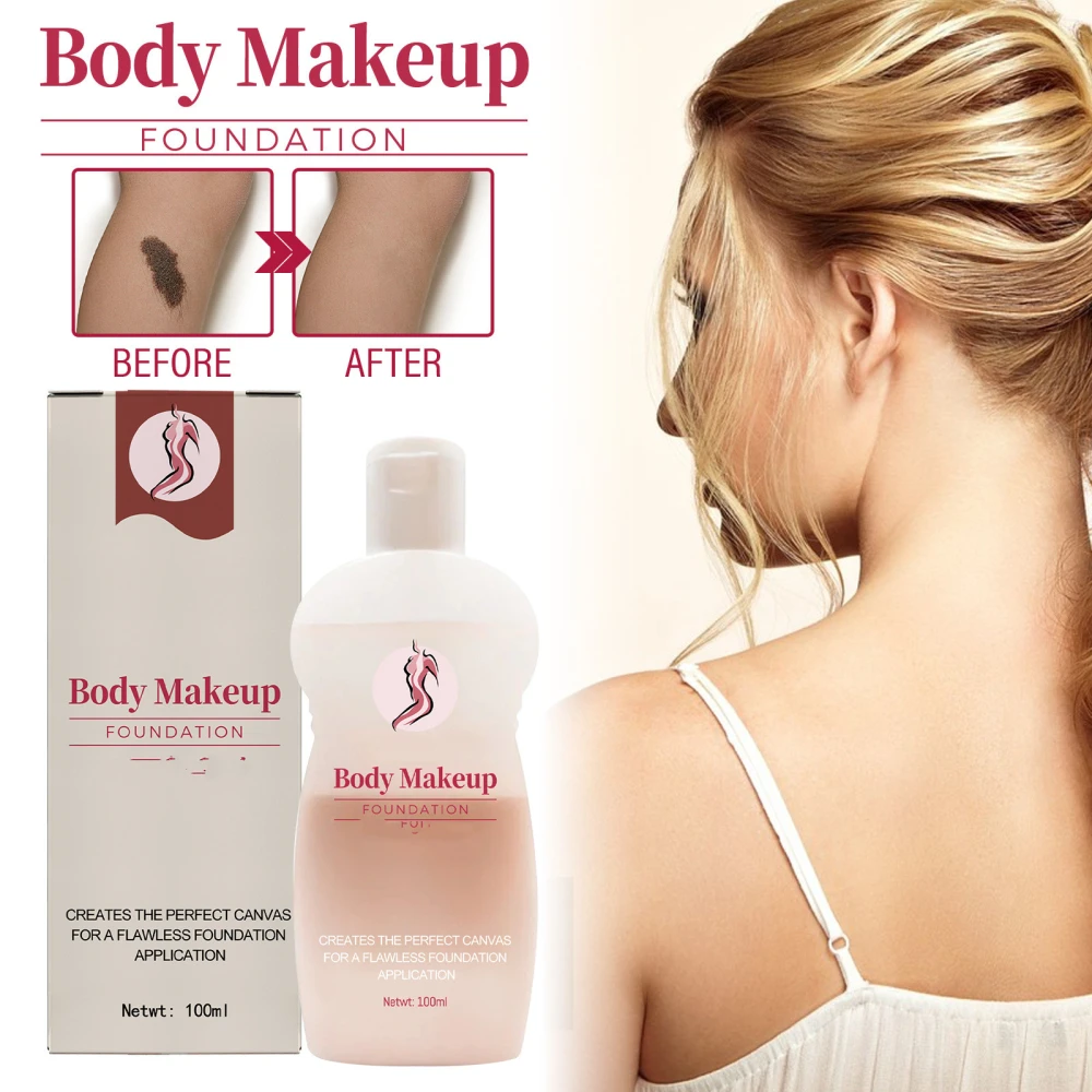 Body Makeup Liquid Cover Skin Spots Blemishes Tattoo Natural Moisturizing Long Lasting Foundation