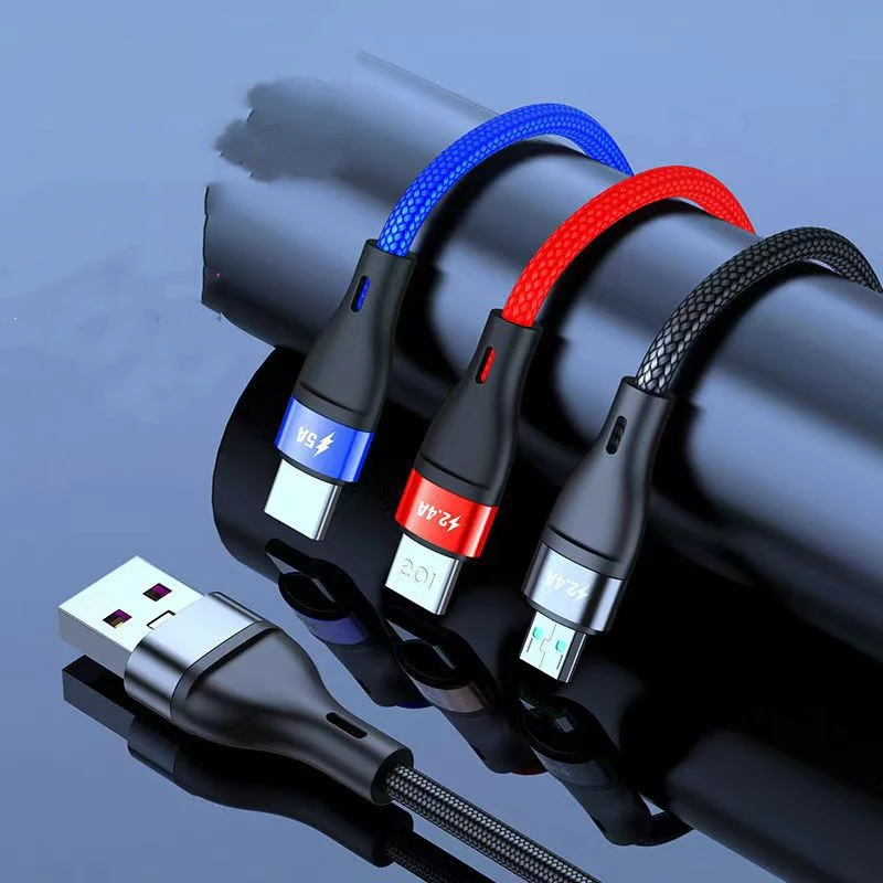 Three-in-one Mobile Phone Data Cable