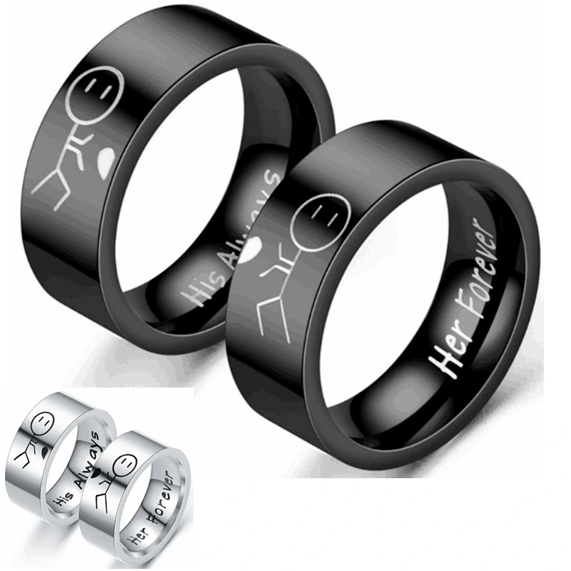 Men's And Women's Fashion Simple Titanium Steel Ring