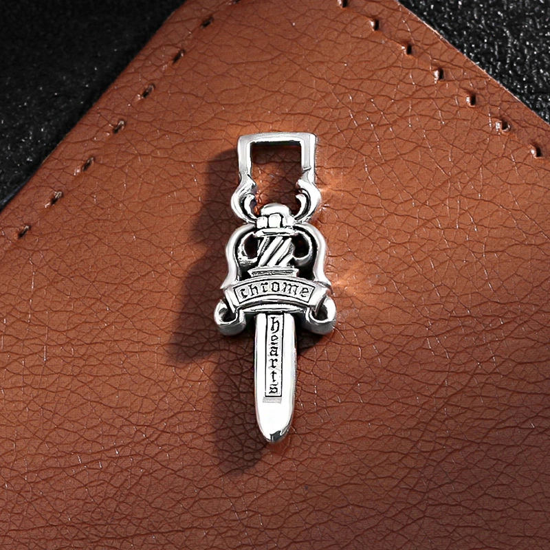 925 Sterling Silver Thai Silver Old Sword Cross Pendant Accessories