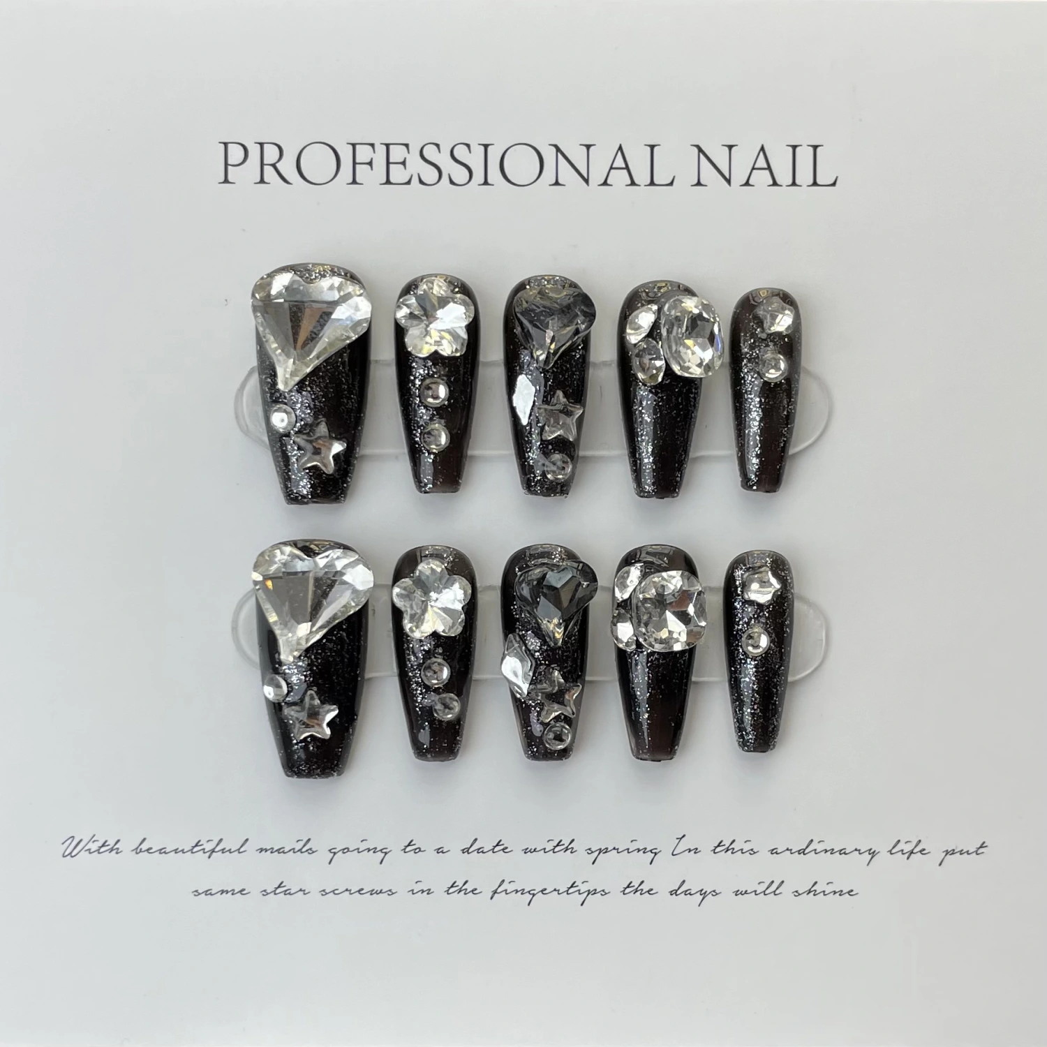 Phototherapy Handmade Wear Nail Light Luxury Full Diamond Series