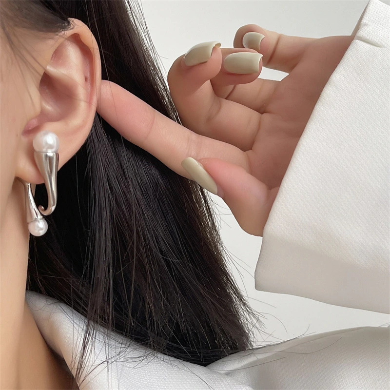 All-matching Design Metallic Earrings