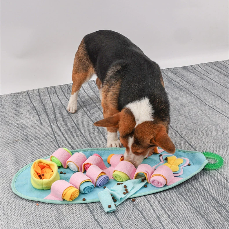 Pet Dog Skateboarding Board Food Hiding Toys Educational Training Smell Pad