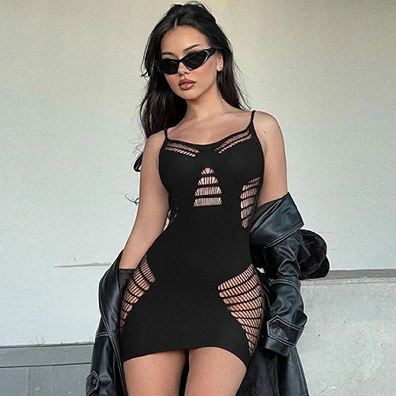 Hollow Slim Fit Backless Slim Dress