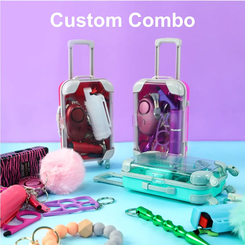 Trendy DIY Custom Combo Self Defense Keychains -10pcs Kit