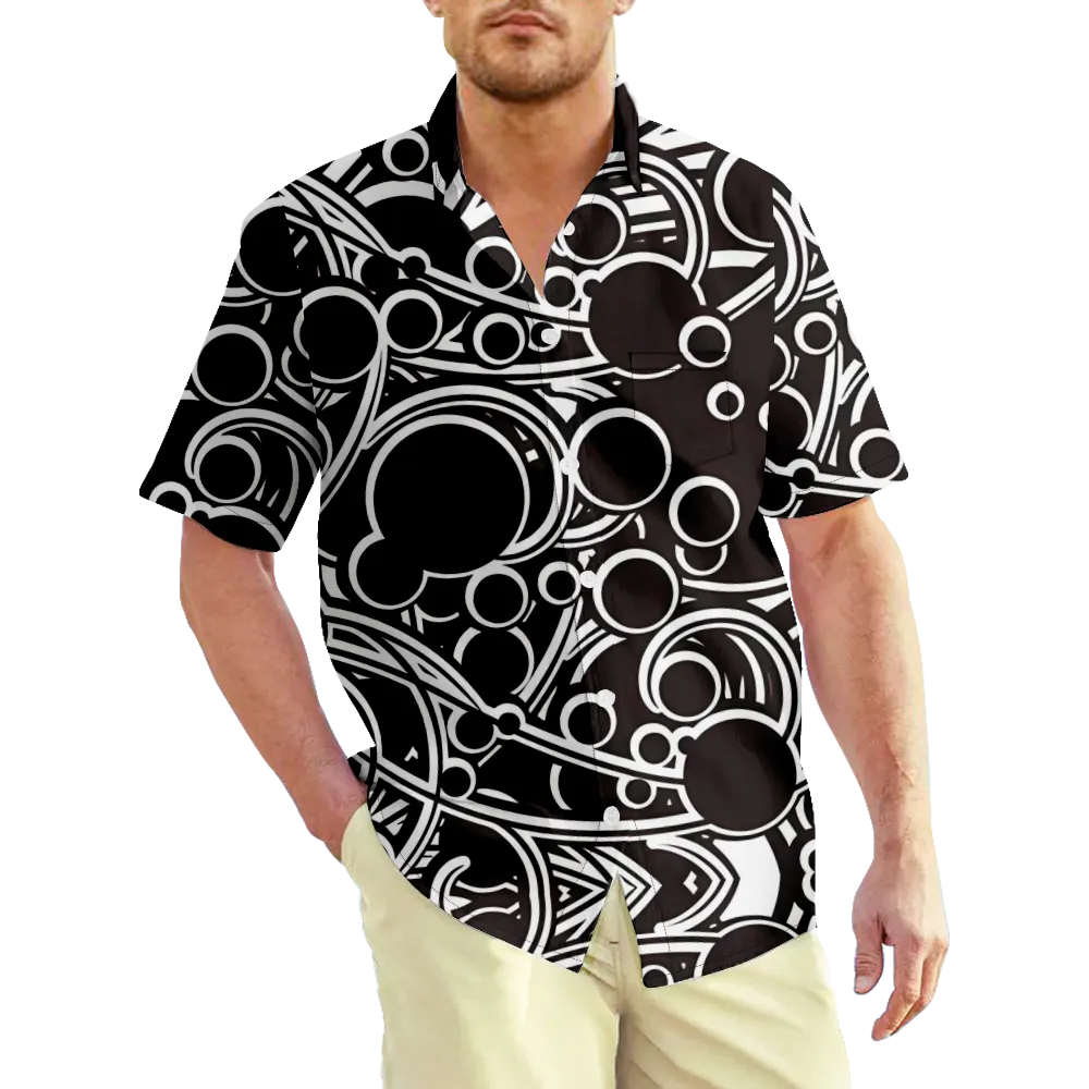 Men's Hawaiian Shirt Vintage Paisley Patterned Shirt Collar Short Sleeve Daily Holiday Print Tops Casual Cute Summer T Shirts